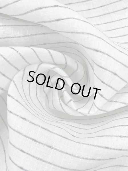 画像6: 生地:ノット糸ポコポコボーダーリネン(白/紺) (6)