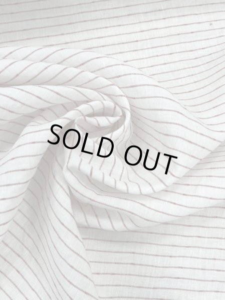 画像6: 生地:ノット糸ポコポコボーダーリネン(白/赤) (6)