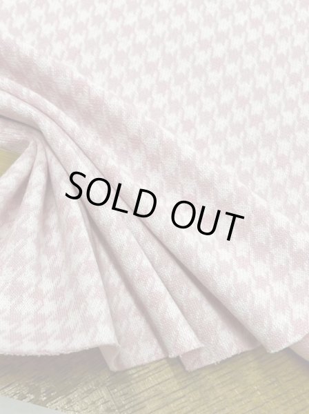 画像5: 生地:千鳥格子柄綿ジャガードニット(ピンク) (5)