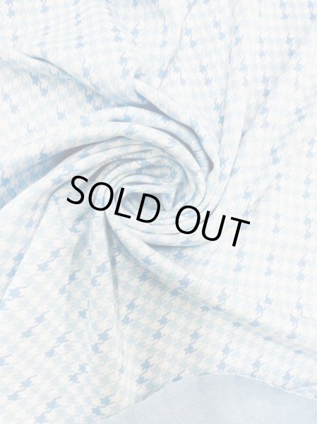 画像6: 生地:千鳥格子柄綿ジャガードニット(水色) (6)