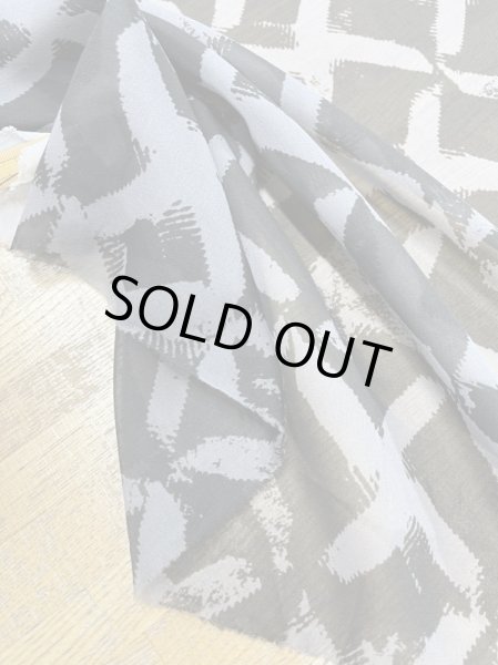 画像5: 生地:ペケペケプリントシフォン(グレー/黒) (5)