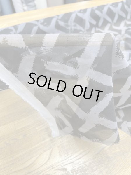 画像7: 生地:ペケペケプリントシフォン(グレー/黒) (7)