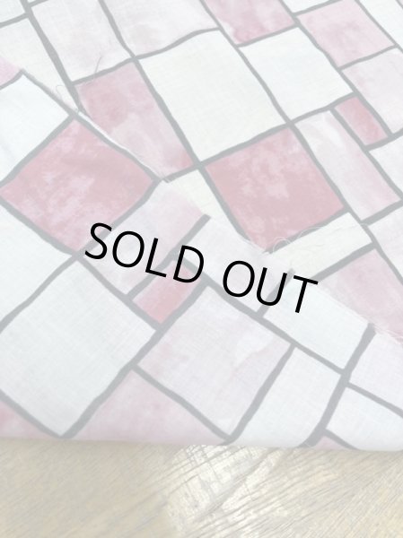 画像3: 生地:ダブル幅レンガ柄綿100%(ピンク) (3)