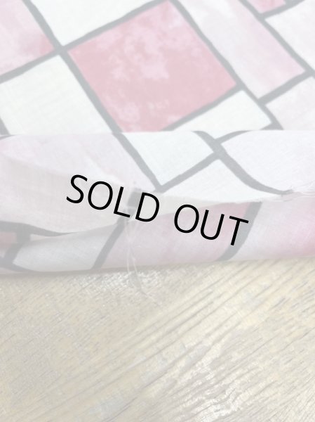 画像4: 生地:ダブル幅レンガ柄綿100%(ピンク) (4)