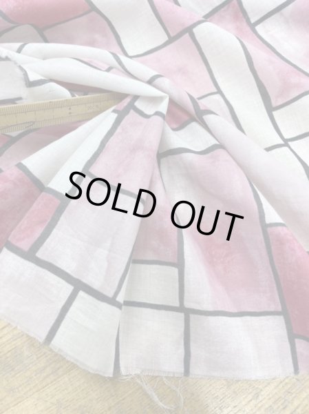 画像5: 生地:ダブル幅レンガ柄綿100%(ピンク) (5)