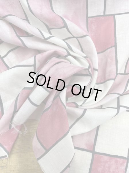 画像6: 生地:ダブル幅レンガ柄綿100%(ピンク) (6)