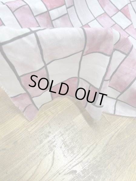 画像7: 生地:ダブル幅レンガ柄綿100%(ピンク) (7)