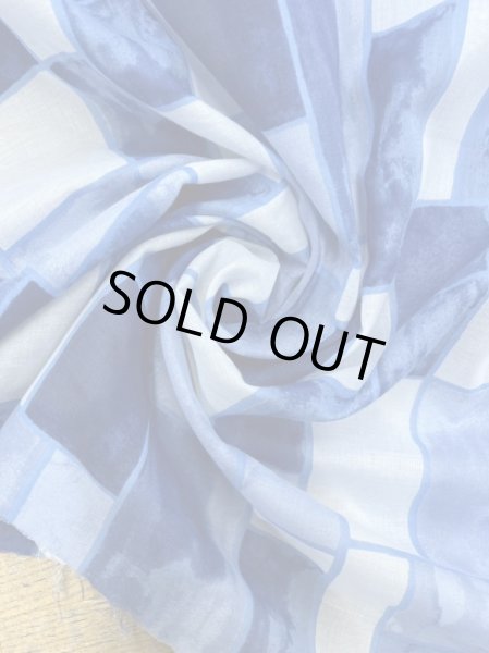 画像6: 生地:ダブル幅レンガ柄綿100%(ブルー) (6)