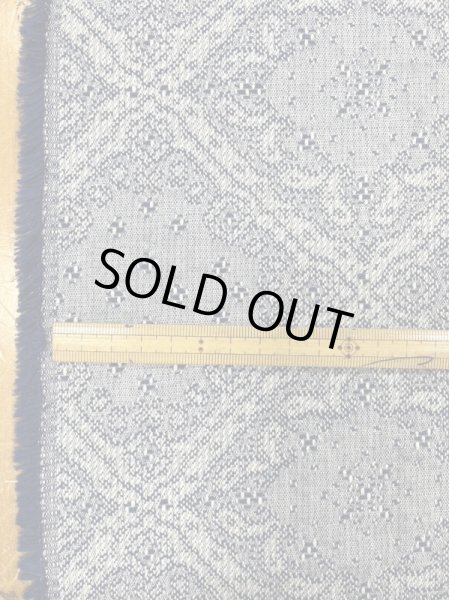 画像2: 生地:綿100%バンダナ柄刺し子ジャガードエアタン仕上(紺/白) (2)