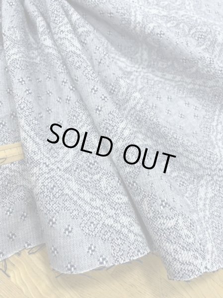 画像5: 生地:綿100%バンダナ柄刺し子ジャガードエアタン仕上(紺/白) (5)