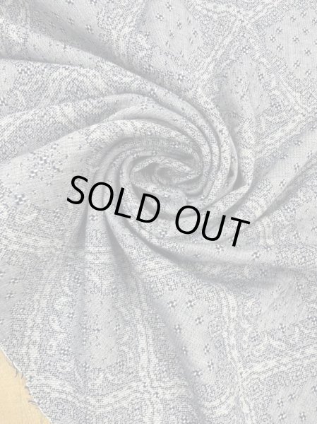 画像6: 生地:綿100%バンダナ柄刺し子ジャガードエアタン仕上(紺/白) (6)