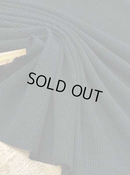 画像5: 生地:100%ミニワッフルニット(黒) (5)