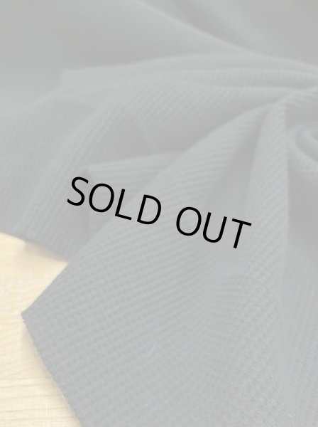 画像7: 生地:100%ミニワッフルニット(黒) (7)