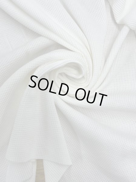 画像6: 生地:100%ミニワッフルニット(白) (6)