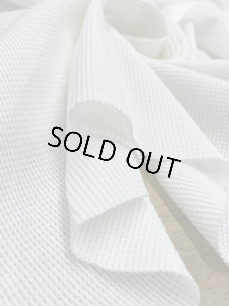 画像7: 生地:100%ミニワッフルニット(白) (7)