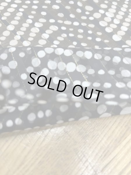 画像4: 生地：ラメ水玉サテンストライプ楊柳ポリエステル（紺／白） (4)