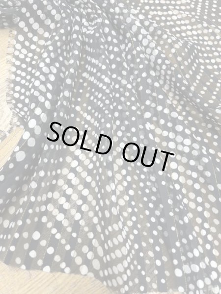 画像5: 生地：ラメ水玉サテンストライプ楊柳ポリエステル（紺／白） (5)