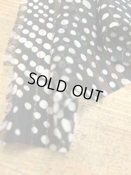 画像7: 生地：ラメ水玉サテンストライプ楊柳ポリエステル（紺／白） (7)