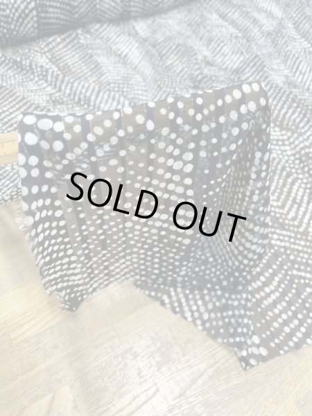 画像8: 生地：ラメ水玉サテンストライプ楊柳ポリエステル（紺／白） (8)