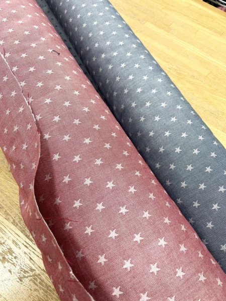画像8: 生地:綿100%星柄ジャガード(赤) (8)