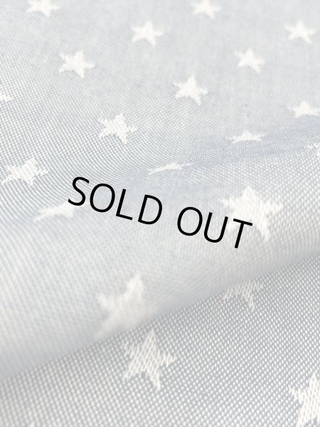 画像4: 生地:綿100%星柄ジャガード(紺) (4)