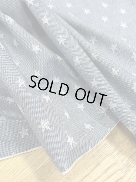 画像7: 生地:綿100%星柄ジャガード(紺) (7)