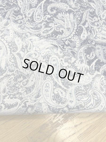 画像3: 生地: ペイズリー柄コットン100%(白/紺) (3)