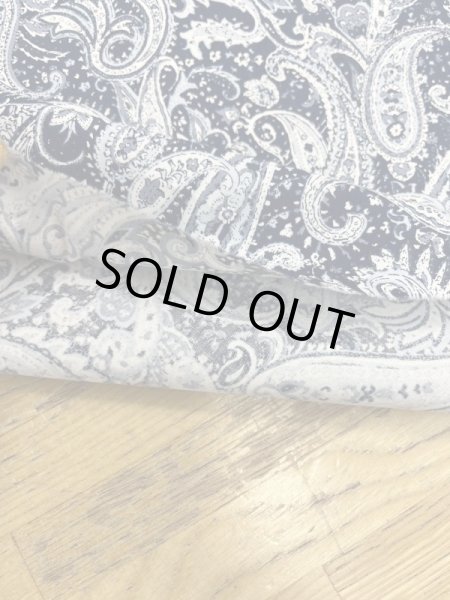 画像4: 生地: ペイズリー柄コットン100%(白/紺) (4)