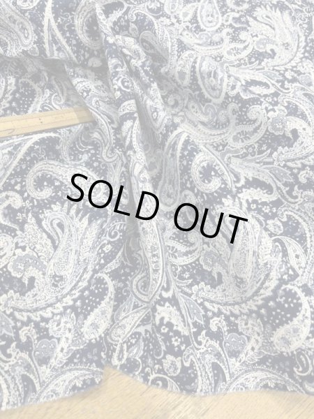 画像5: 生地: ペイズリー柄コットン100%(白/紺) (5)