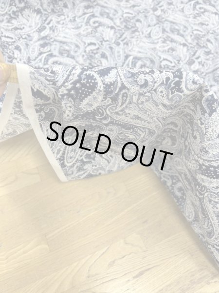 画像7: 生地: ペイズリー柄コットン100%(白/紺) (7)