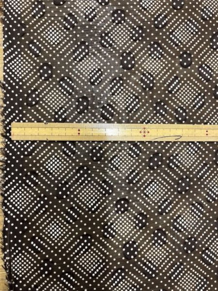 画像2: 生地：水玉カットドビー水玉柄プリント（茶／ベージュ） (2)