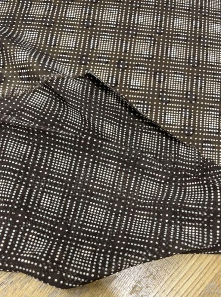 画像3: 生地：水玉カットドビー水玉柄プリント（茶／ベージュ） (3)
