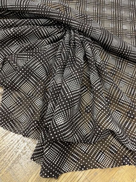 画像5: 生地：水玉カットドビー水玉柄プリント（茶／ベージュ） (5)