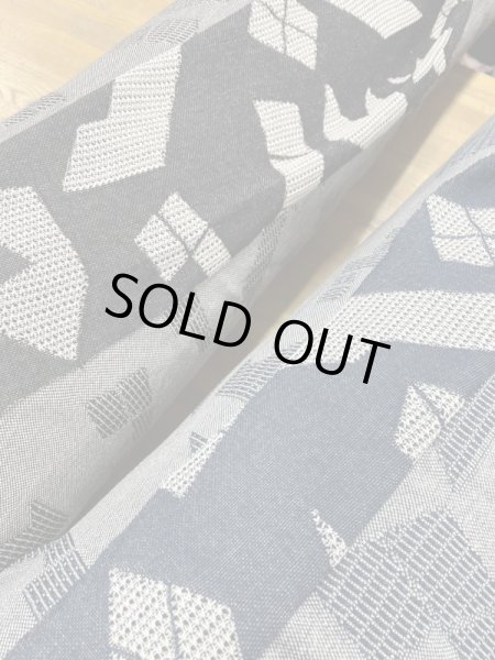 画像7: 生地：綿100％ジャガード織りニット（紺） (7)