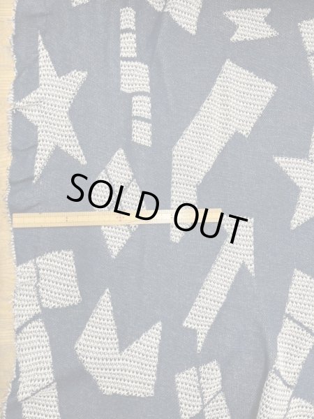 画像1: 生地：綿100％ジャガード織りニット（紺） (1)