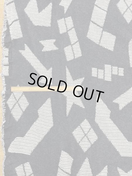 画像1: 生地：綿100％ジャガード織りニット（黒） (1)