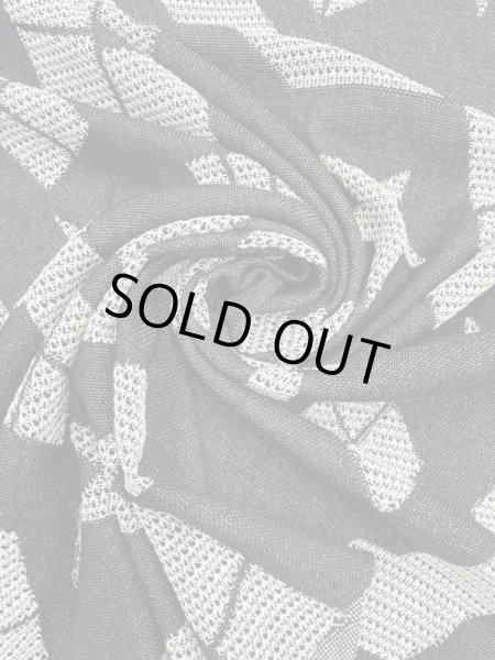 画像6: 生地：綿100％ジャガード織りニット（黒） (6)