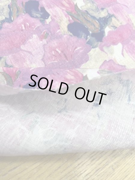 画像4: 生地：綿100％花柄プリント（ピンク） (4)