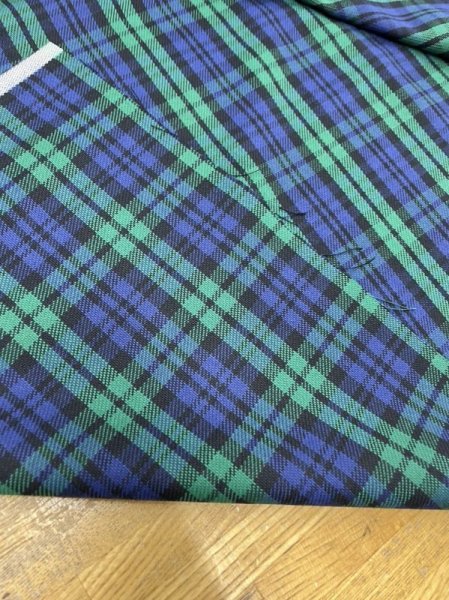 画像3: 生地:綿100%厚手タータンチェック(緑青紺) (3)