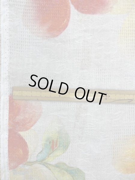 画像2: 生地：綿100％BIGフラワー柄プリント（薄グレー） (2)