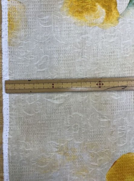 画像3: 生地：綿100％BIGフラワー柄プリント（クリーム） (3)