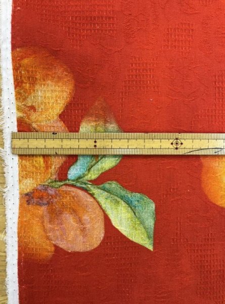 画像3: 生地：綿100％BIGフラワー柄プリント（赤） (3)