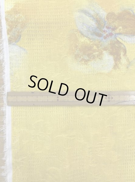 画像2: 生地:綿100%BIGフラワー柄プリント(黄色) (2)