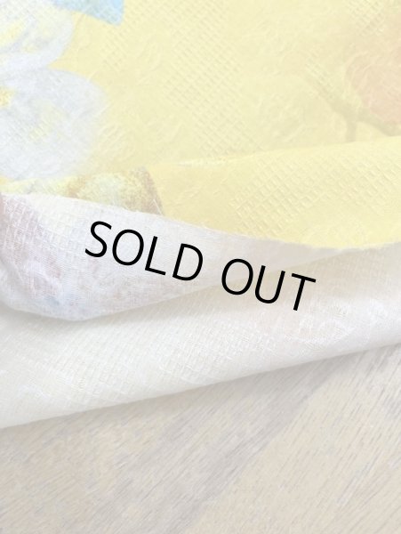 画像4: 生地:綿100%BIGフラワー柄プリント(黄色) (4)