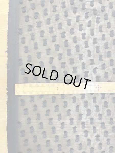 画像2: 生地:スクエア柄カットボイルシフォン(黒) (2)