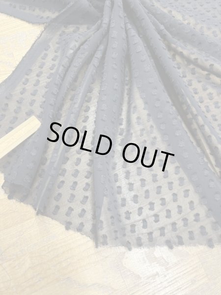 画像5: 生地:スクエア柄カットボイルシフォン(黒) (5)