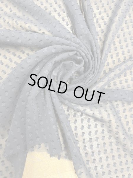 画像6: 生地:スクエア柄カットボイルシフォン(黒) (6)