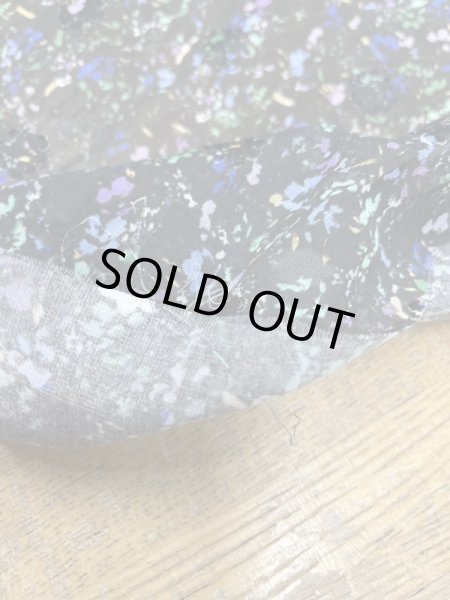 画像3: 生地:花柄カットボイル(黒地) (3)