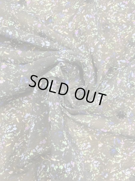 画像5: 生地:花柄カットボイル(黒地) (5)