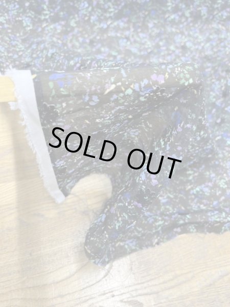 画像7: 生地:花柄カットボイル(黒地) (7)